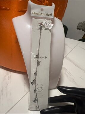 Stainless Steel Charm Bracelet - Silver